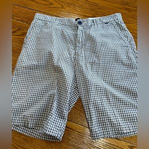 Hurley men’s shorts, size 33.  Great condition. Gray plaid.